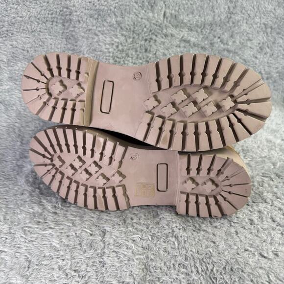 Bueno Stella Combat Boots Tan Suede Lace Up Booties Women's Size 10 - Picture 9 of 10